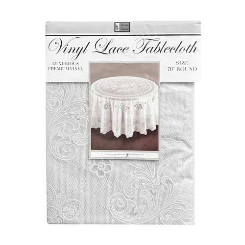 Round vinyl lace - round, tablecloth