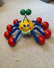 1990S VINTAGE TOMY WEBSTER SPIDER PULL ALONG NOSTALGIC CLASSIC TOY NO SOUND