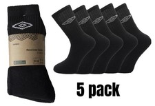 UMBRO Men's 5 pack Socks Black