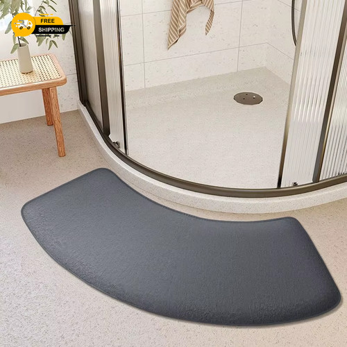 Curved shower mat - curved, soft