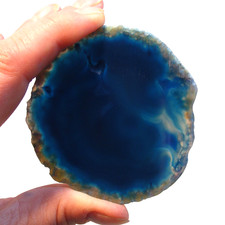 Dark Blue Agate Geode Round