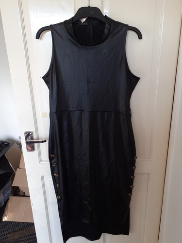 Ladies black pvc sleeveless - ladies,