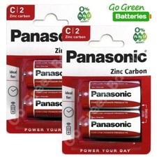 4 x Panasonic C Size Zinc