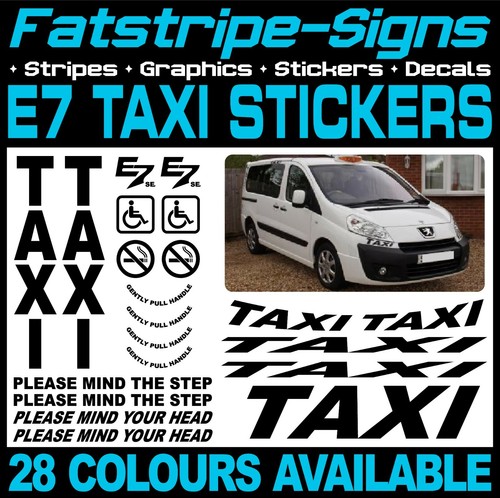 Fits peugeot taxi - e7, stickers