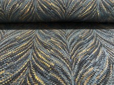 Mystique Luxor Metallic Fabric Teal Copper Gold Curtain Blind Upholstery