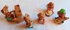 6 Pendelfin Vintage Figures The Thumper, Piano, Bongo, Casanova, Phumf, Rolly