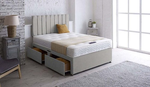 Plush velvet divan bed set - divan,