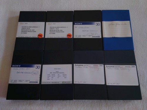 Golden globes betacam tapes - globes,