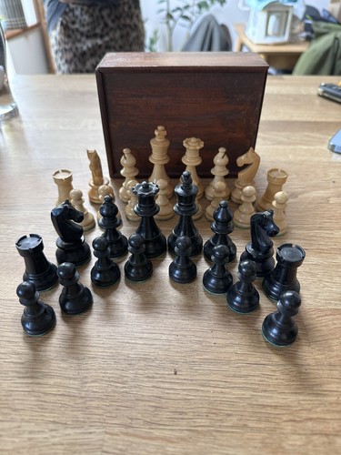 Chess set pieces vintage - chess,