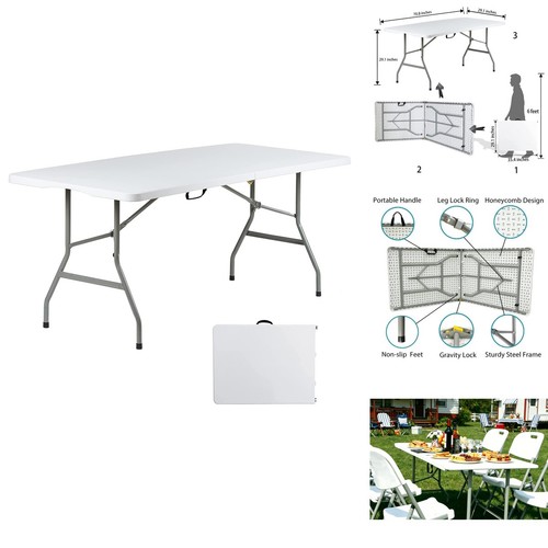 Trio folding table 6ft - folding,