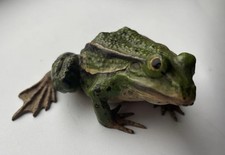 Stunning Antique Vintage Cold Painted Life Size Austrian Bronze Frog Sculpture