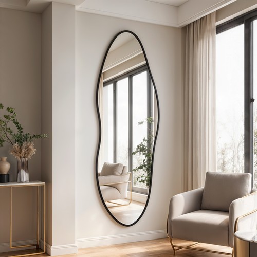 Xxl irregular wall - mirror, full