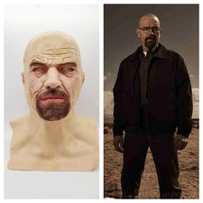 Real Costume Old Man Halloween Mask headgear bald Head Exquisite Realistic Latex