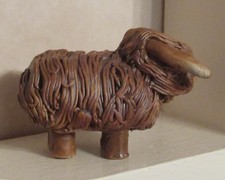 Highland Cow - small pottery ornament from Isle of Skye - approx 6cm x 8cm