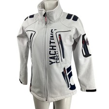 GEOGRAPHICAL NORWAY Yachting Jacket UK12 Women's Sailing Crew White Polyester 3
