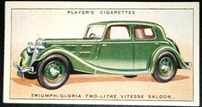TRIUMPH GLORIA VITESSE  Vintage 1936 Illustrated Card  EEO3M