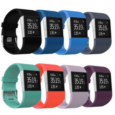 StrapsCo Silicone Rubber Replacement Strap Band for Fitbit Surge