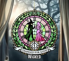 Wicked Style Hanging Decoration Stained Glass Effect Home Decor Gift Seasonal