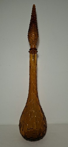 Vintage mcm empoli amber - empoli, glass