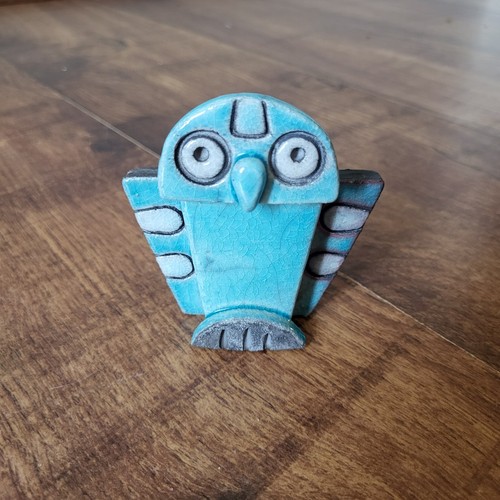 Ceramic owl ornament - ceramic, ornament,