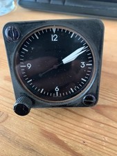 Aircraft Cockpit 8 Day - 12 hour Clock in working order Can be wound up manually