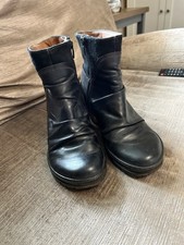 Ladies The ART Company brown Leather Ankle Boots Size UK 4 (eur  37) Exc Cond