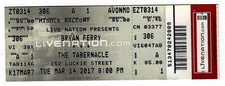 Bryan Ferry of Roxy Music 3/14/17 Atlanta GA The Tabernacle Rare Ticket!