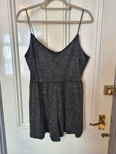 Glitter  Grey And Black Playsuit, H&M, NWT, Size M