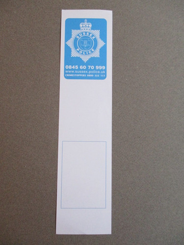 Bookmark sussex police - bookmark,
