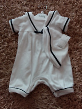 BNWT- BABY'S WHITE/NAVY TRIM