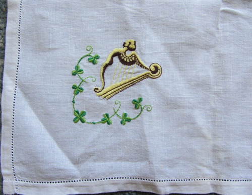 Vintage cream tablecloth with - cream,
