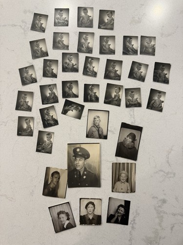 Lot vintage photo - of, booth