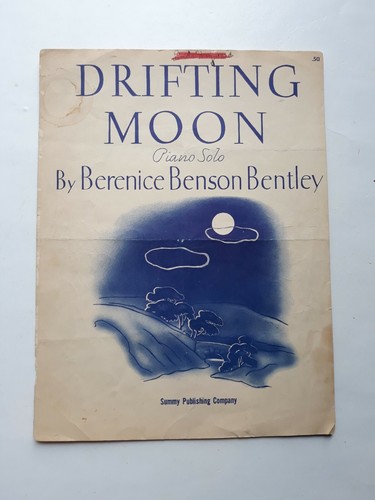 Vtg drifting moon piano - moon,