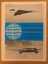 1971 Aircraft Advert AEROSPATIALE CONCORDE A300B BRITISH CORPORATION AIR FRANCE 