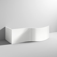 Nuie White B Shape End Bath