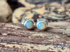 Sterling Silver stud earrings inset with Opal