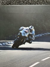 8x8 Canvas Of Josh Brookes On The Norton During The 2017 Isle Of Man TT
