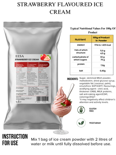 Strawberry ice cream powder - strawberry,