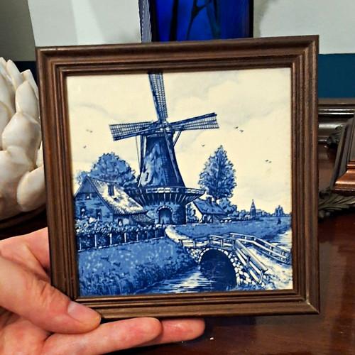 Delft blue framed holland - framed,
