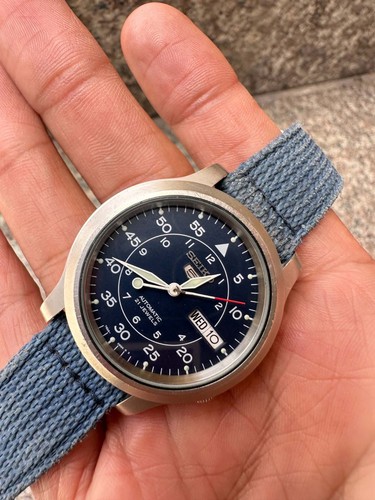 Seiko snk807k2 military blue - 5,