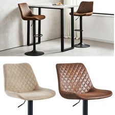 Bar Table and 2 Faux Suede Bar