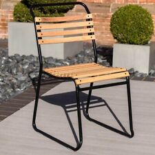 OUTDOOR SLATTED STACKING CHAIR