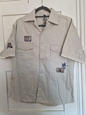 Mens Osaka Short Sleeved Shirt Size Large Tiger Denim Summer Style
