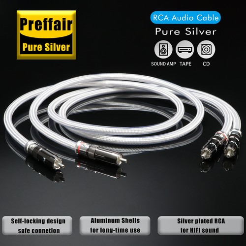 Pair pure solid silver rca - 5n,