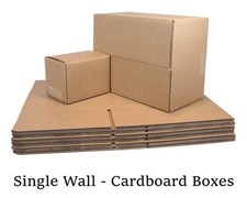 Brown cardboard boxes single - boxes,