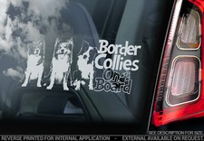 BORDER COLLIES Car Sticker, Sheepdog Window Decal Bumper Sign Dog Pet Gift -V09