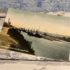 EASTHAM-Vintage Matte Colour Postcard-MANCHESTER SHIP CANAL-Unposted