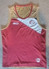 Catalan Dragons Rugby League ISC Training Top/Vest, Size M Gym Super League 