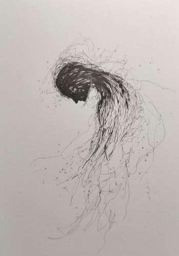 Original sorrow figure ink - original,