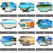 Beach paradise wall stickers - beach,
